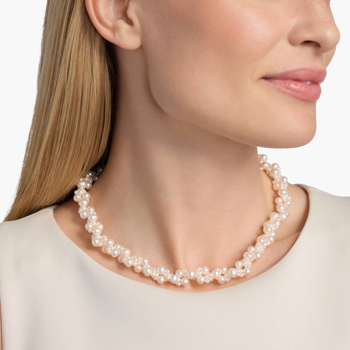 Carave Paris Floral Freshwater Pearl Collar Necklace