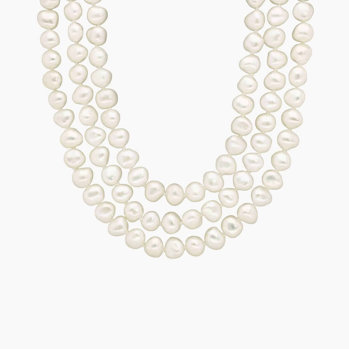 Carave Paris Triple Strand Baroque Pearl Necklace