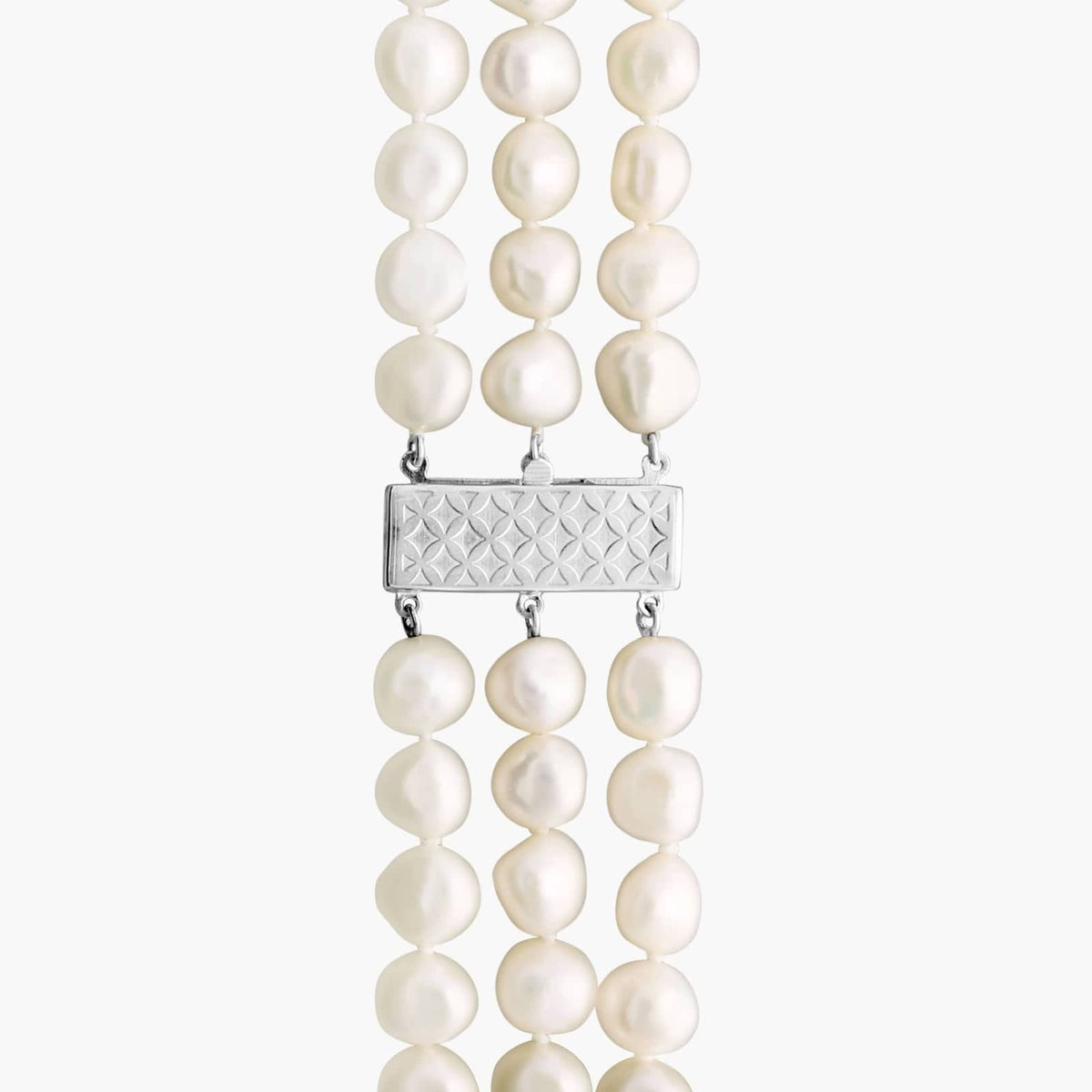 Carave Paris Triple Strand Baroque Pearl Necklace