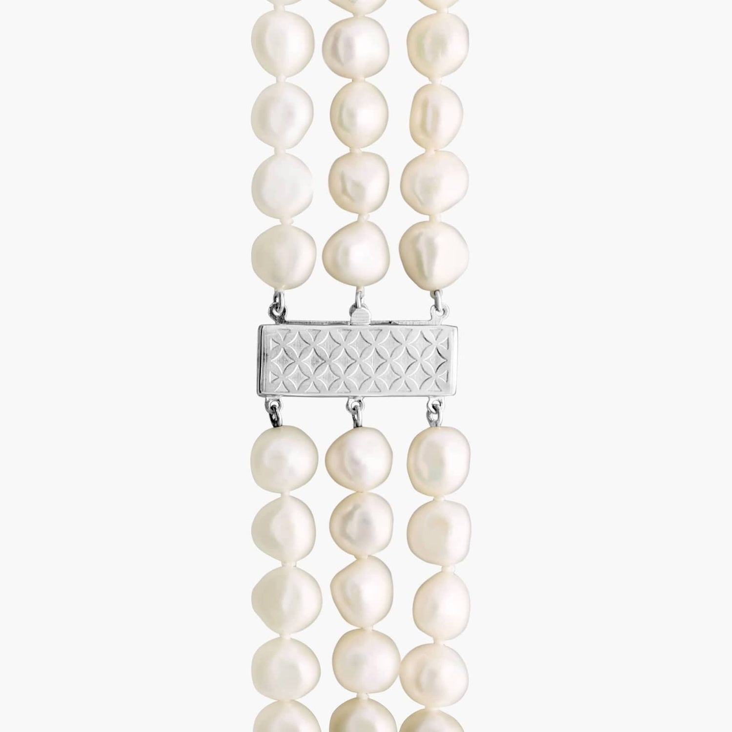 Carave Paris Triple Strand Baroque Pearl Necklace
