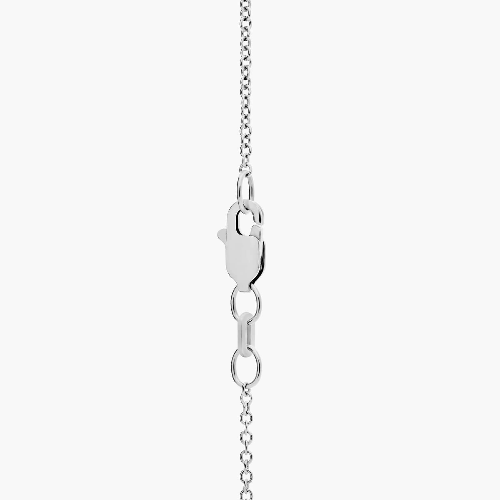 Sterling Silver Oval Blue Sapphire Solitaire Pendant Necklace