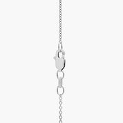 Sterling Silver Oval Blue Sapphire Solitaire Pendant Necklace