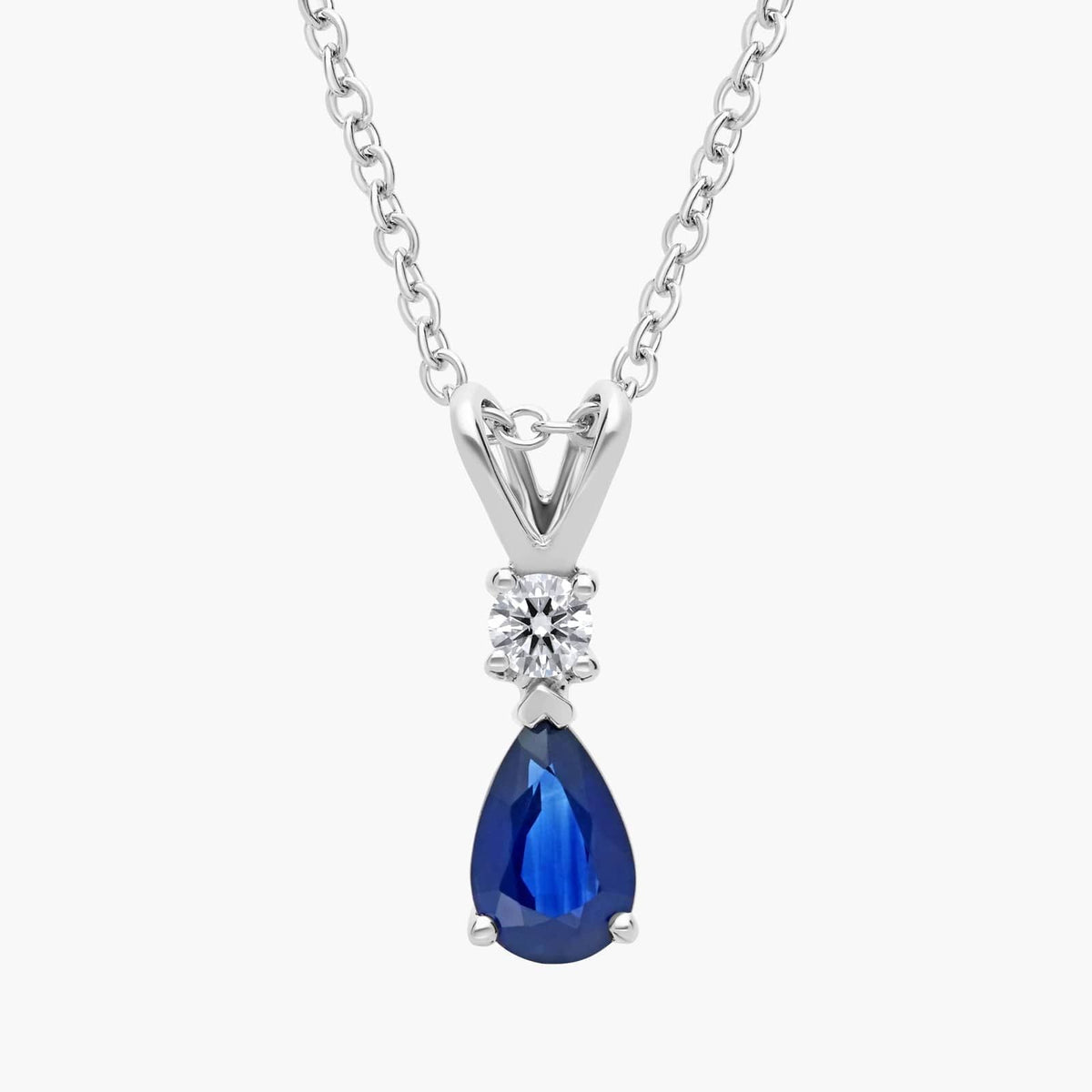 Carave Paris Mini Sapphire Teardrop Pendant Necklace