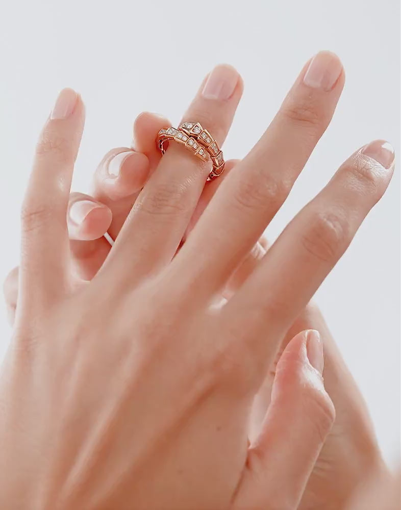 Carave Paris Serpentine Diamond Wrap Ring