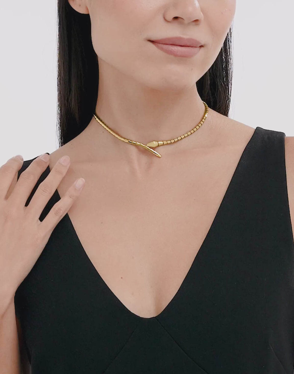 Carave Paris Serpenti Wrap Gold Choker Necklace