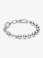 Sterling Silver Link Bead Bracelet