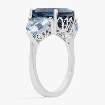 Carave Paris London Blue Topaz Trilogy Ring