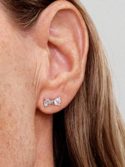 Sterling Silver Bow Stud Earrings