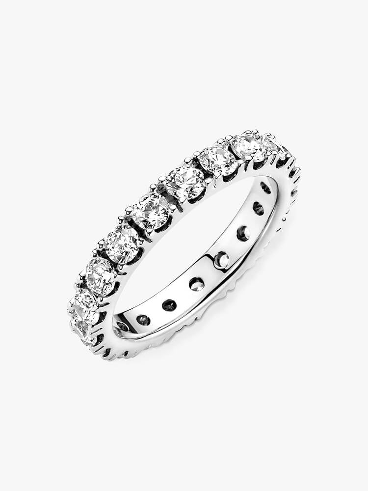 Sterling Silver Diamond Eternity Band Ring for Women