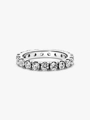 Sterling Silver Diamond Eternity Band Ring for Women