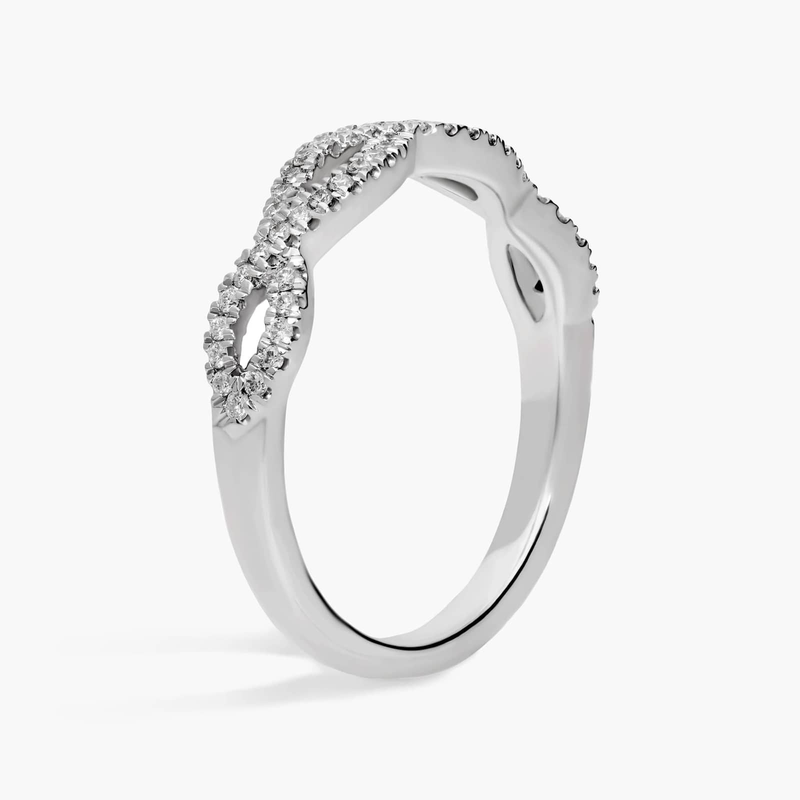 Sterling Silver Diamond Infinity Band Ring