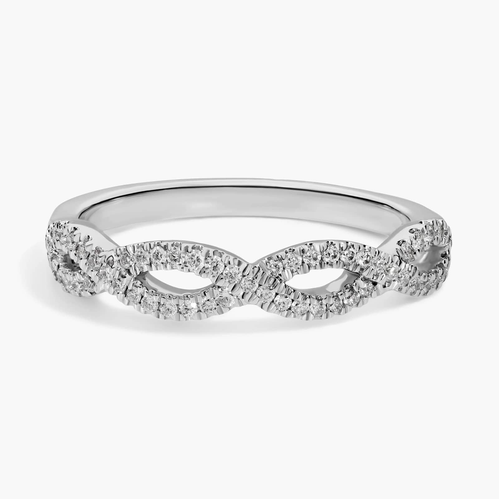 Sterling Silver Diamond Infinity Band Ring
