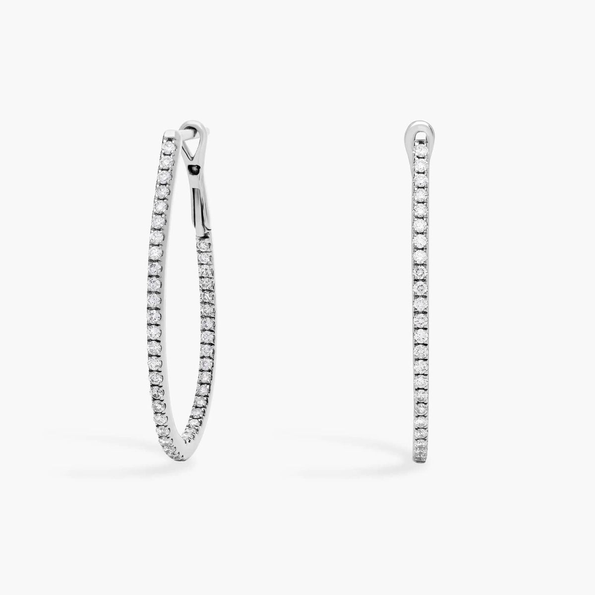 Carave Paris Pavé Oval Hoop Earrings