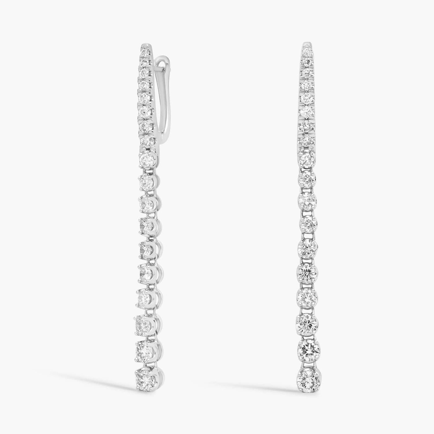 Carave Paris Diamond Drop Hoop Earrings