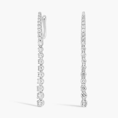 Carave Paris Diamond Drop Hoop Earrings