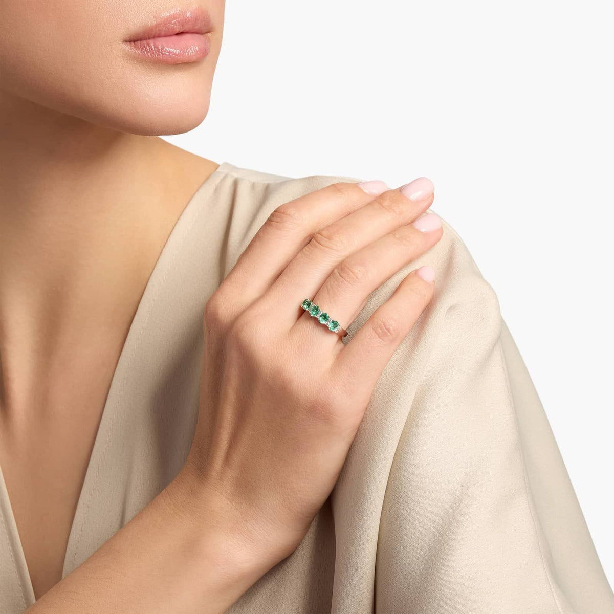 Carave Paris Emerald Eternity Band Ring