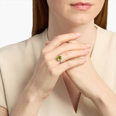 Carave Paris Peridot Halo Ring