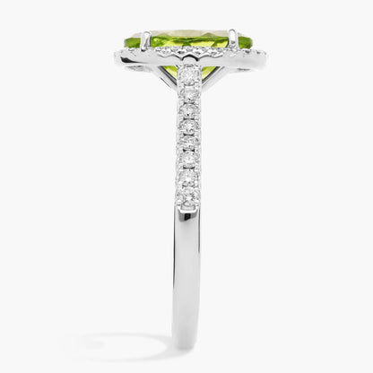 Carave Paris Peridot Halo Ring