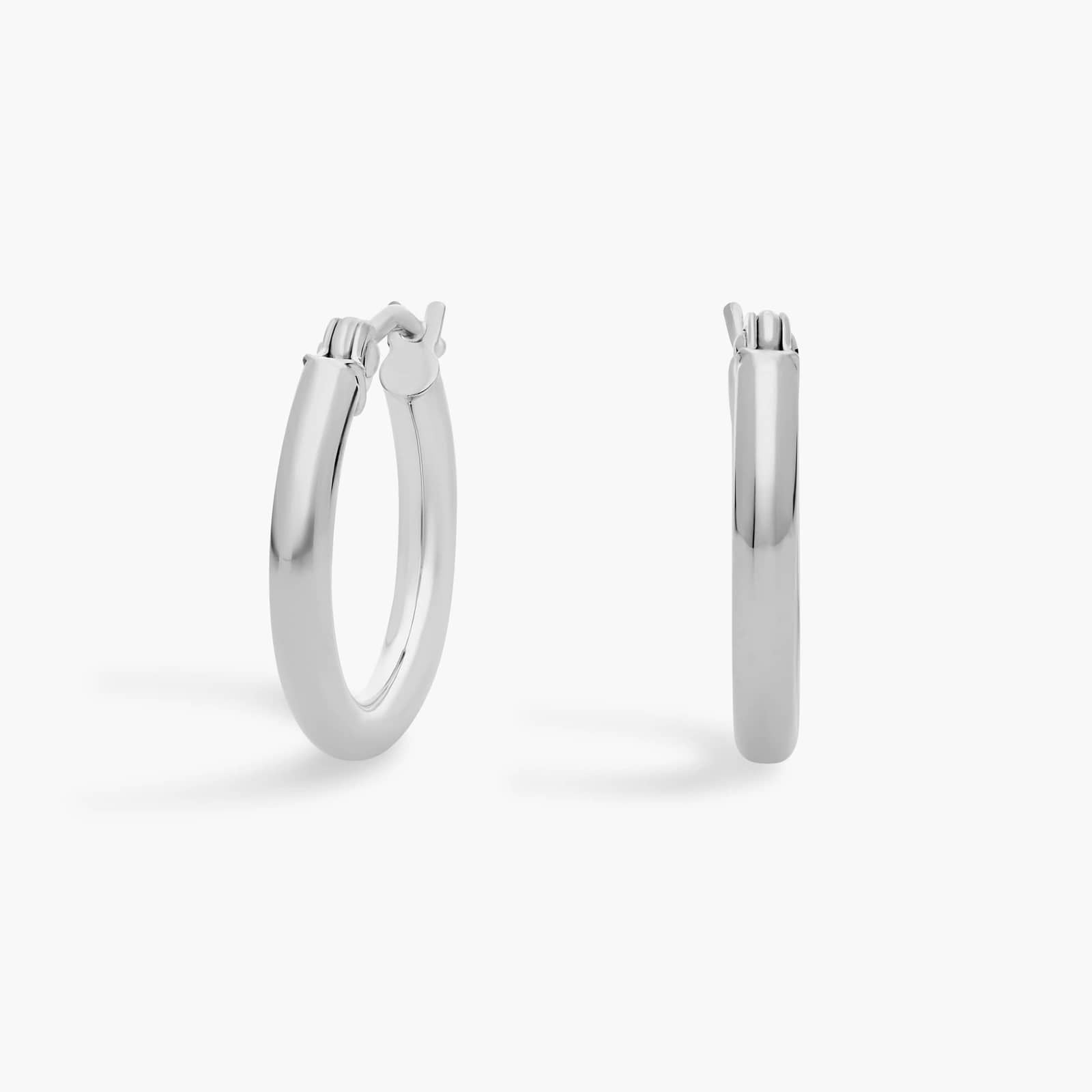 Sterling Silver Classic Polished Hoop Earrings