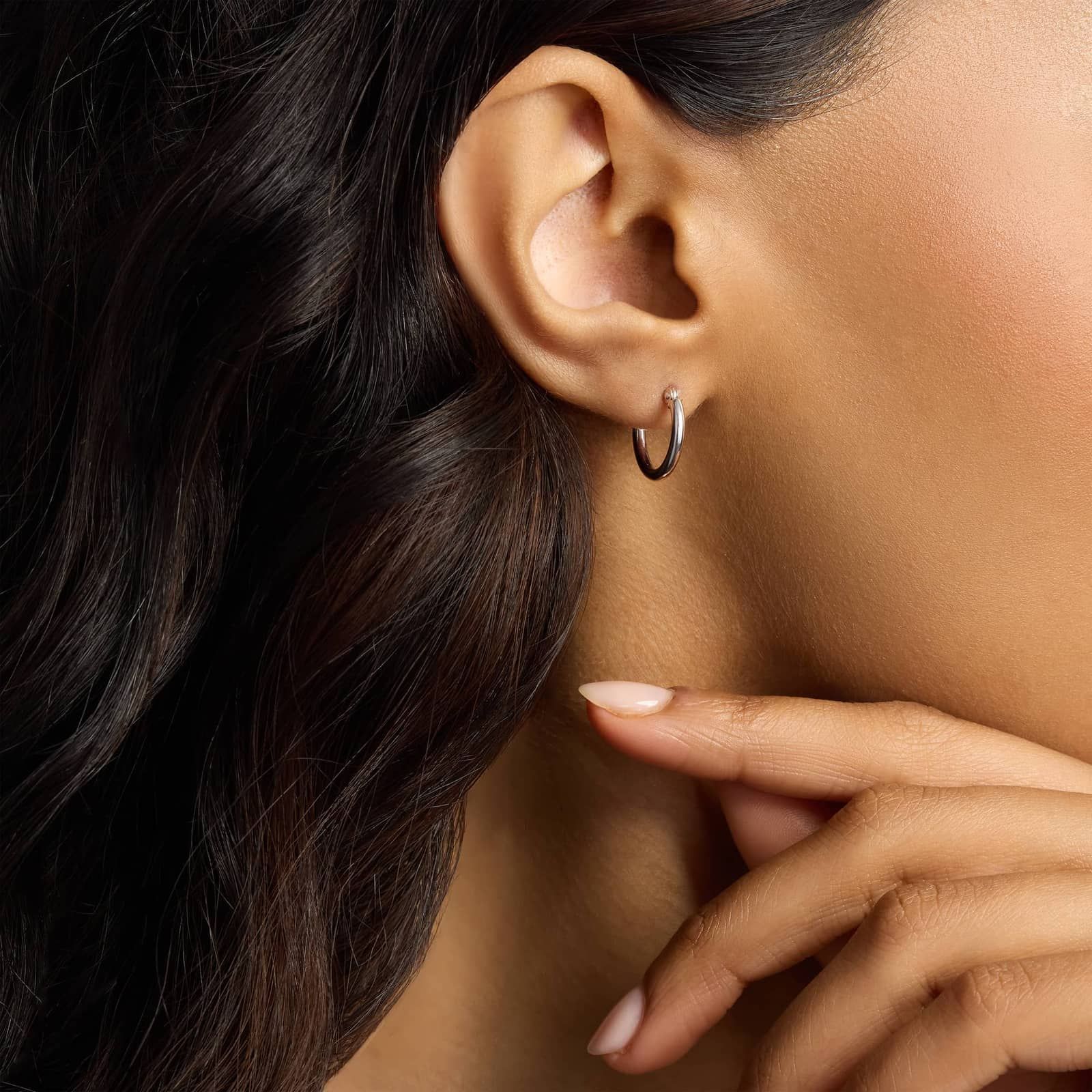 Sterling Silver Classic Polished Hoop Earrings