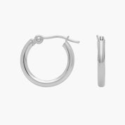 Sterling Silver Classic Polished Hoop Earrings
