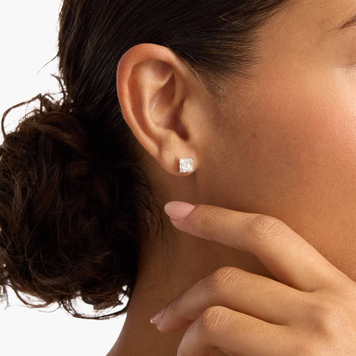 Carave Paris Princess Cut Solitaire Stud Earrings
