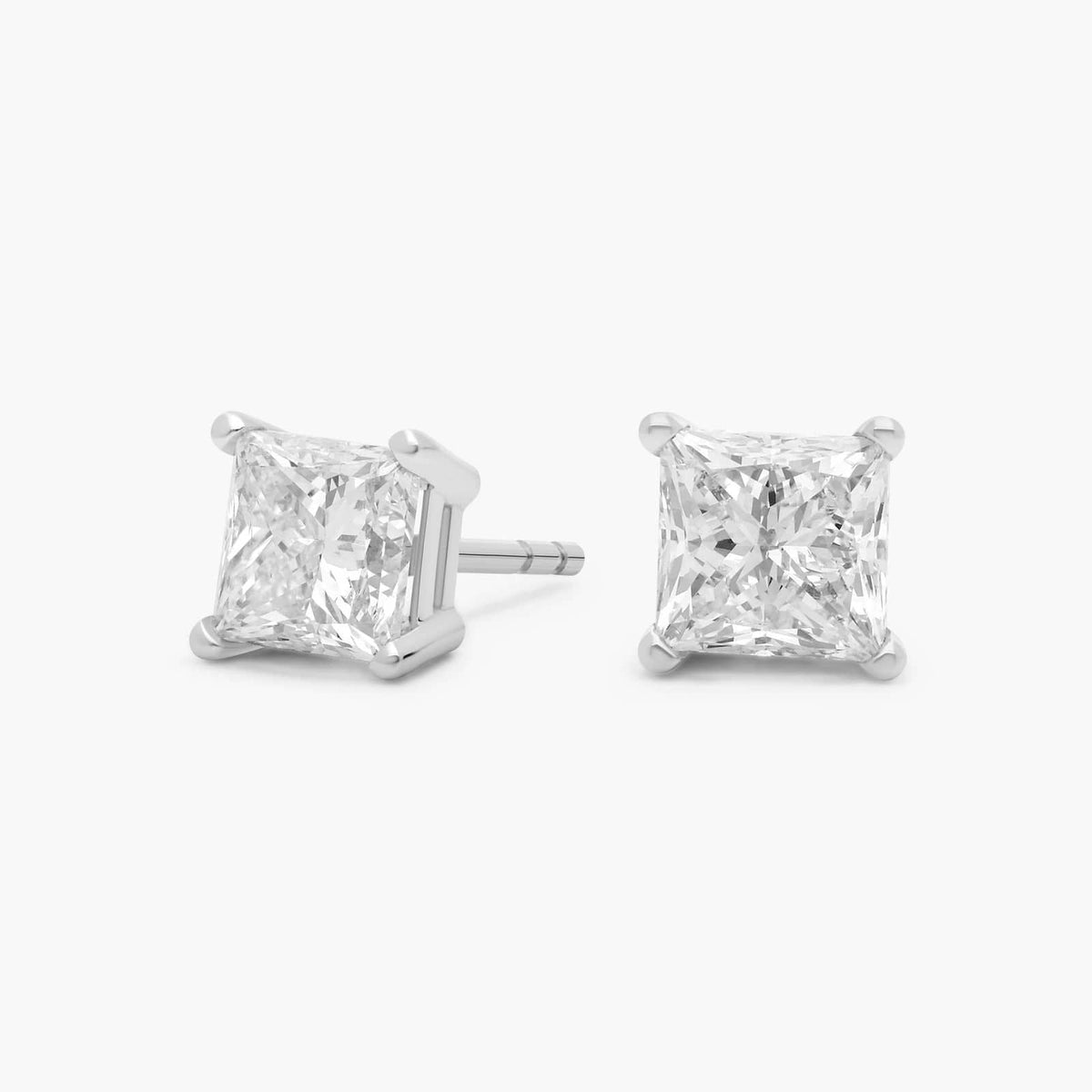 Carave Paris Princess Cut Solitaire Stud Earrings
