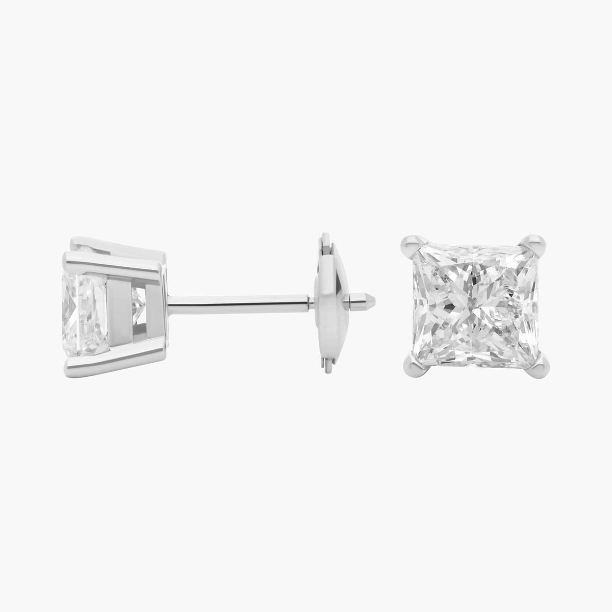 Carave Paris Princess Cut Solitaire Stud Earrings
