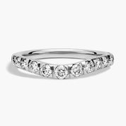 Sterling Silver Round Diamond Band Ring