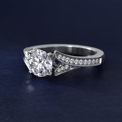 Carave Paris Split Shank Pavé Solitaire Ring
