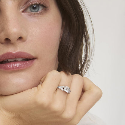 Carave Paris Split Shank Pavé Solitaire Ring