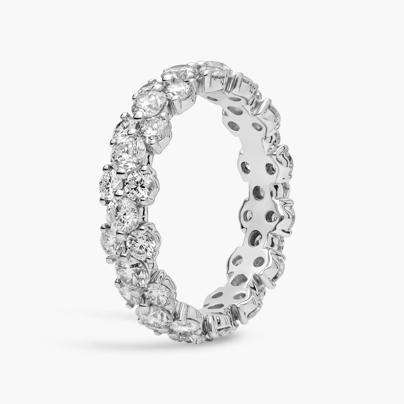 Sterling Silver Round Diamond Full Eternity Ring