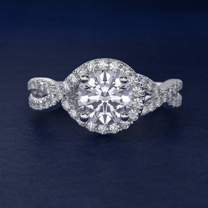 Carave Paris Round Halo Solitaire Ring