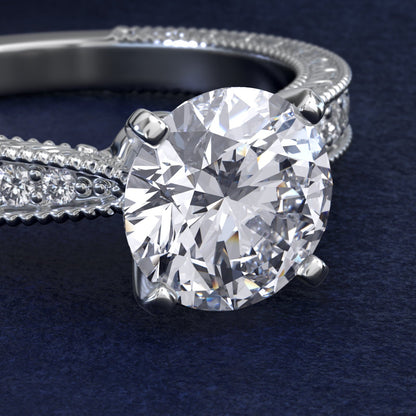 Carave Paris Pavé Solitaire Diamond Ring