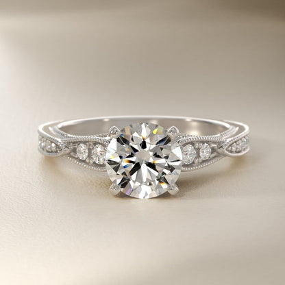 Carave Paris Vintage Side Stone Solitaire Ring