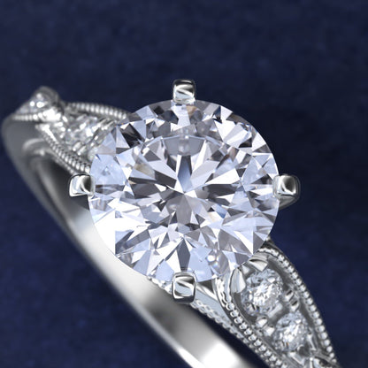 Carave Paris Vintage Side Stone Solitaire Ring