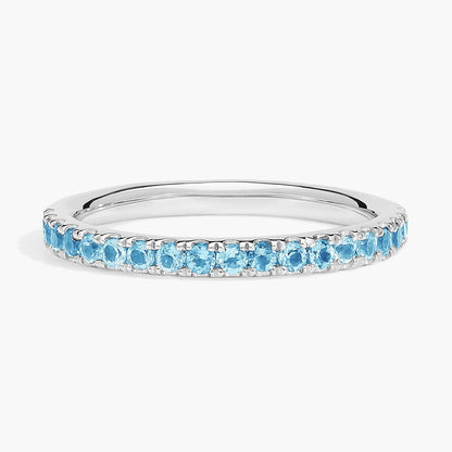 Carave Paris Blue Topaz Eternity Band Ring