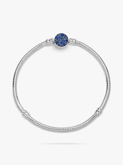 Carave Paris Blue Pavé Clasp Snake Chain Bracelet
