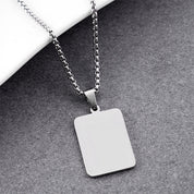 Sterling Silver Ace Card Pendant Chain Necklace