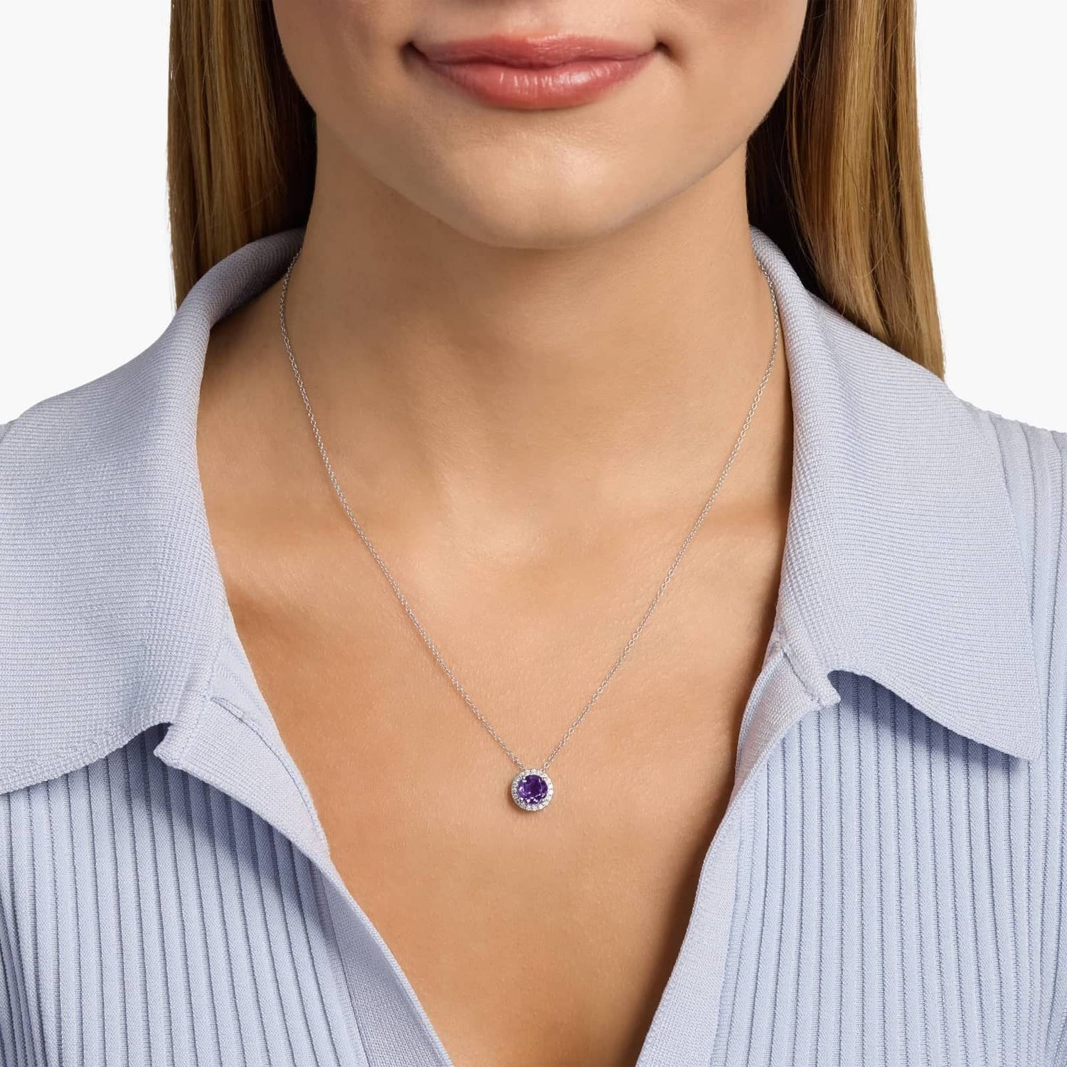 Carave Paris Sapphire Solitaire Pendant Necklace