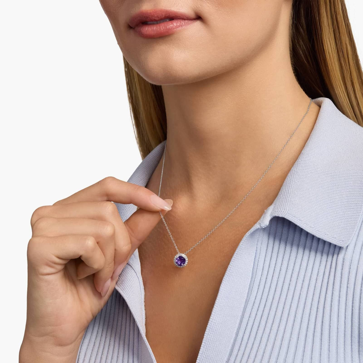 Carave Paris Sapphire Solitaire Pendant Necklace