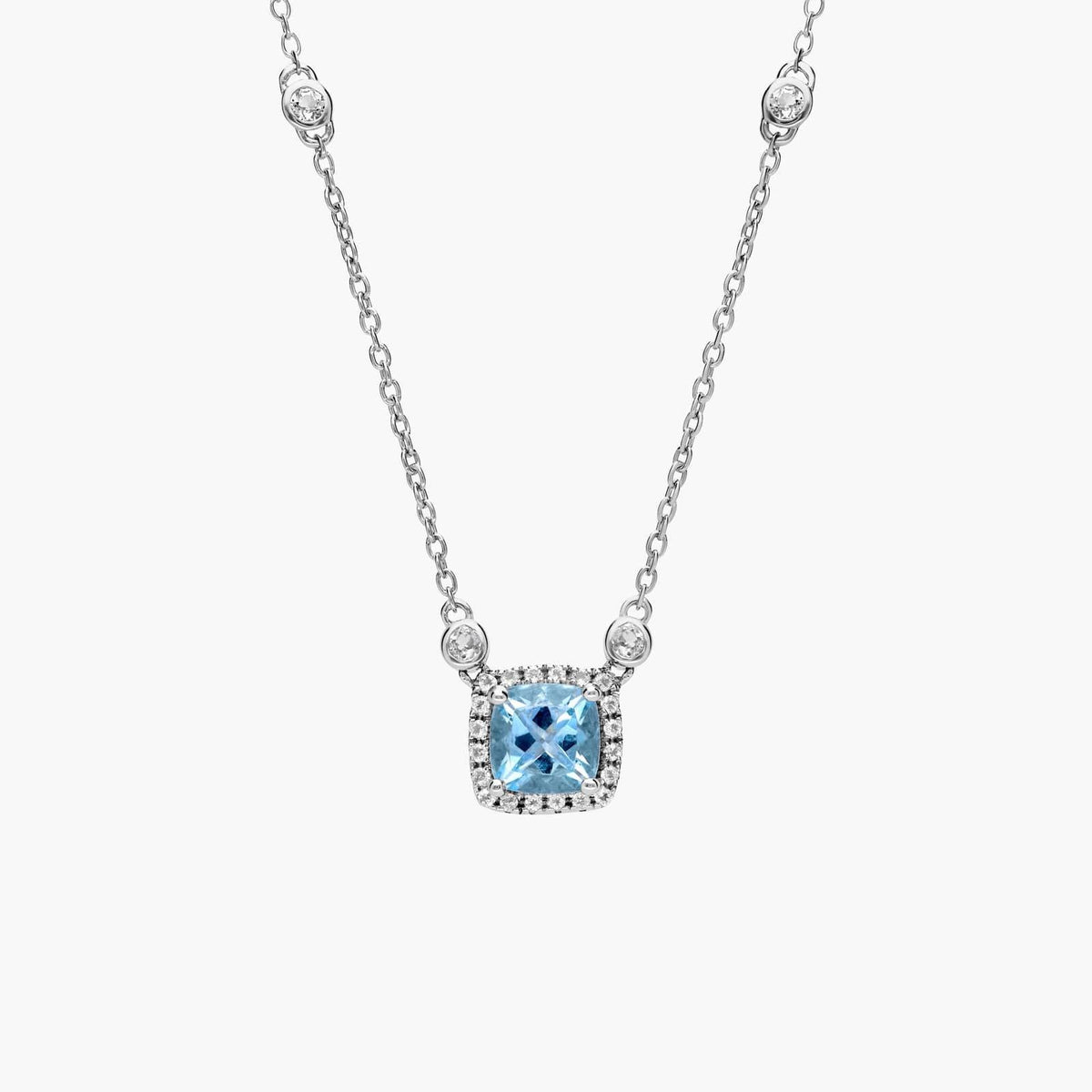 Carave Paris Heart Cut Blue Gemstone Pendant Necklace