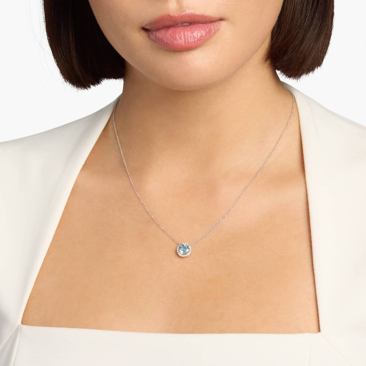 Carave Paris Blue Gemstone Solitaire Necklace