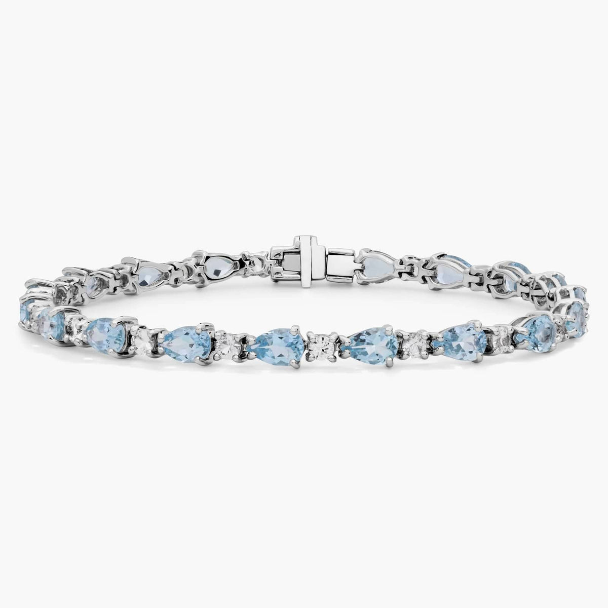 Carave Paris Blue Topaz Heart Tennis Bracelet