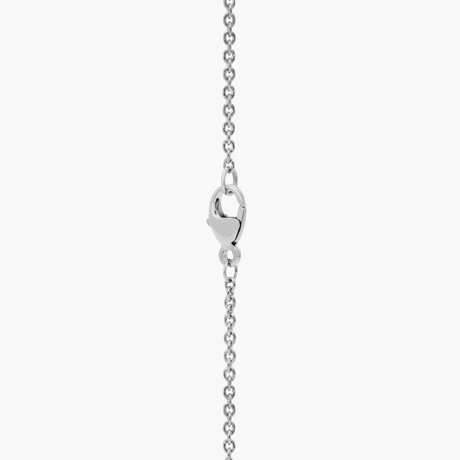 Sterling Silver Diamond Bezel Station Necklace