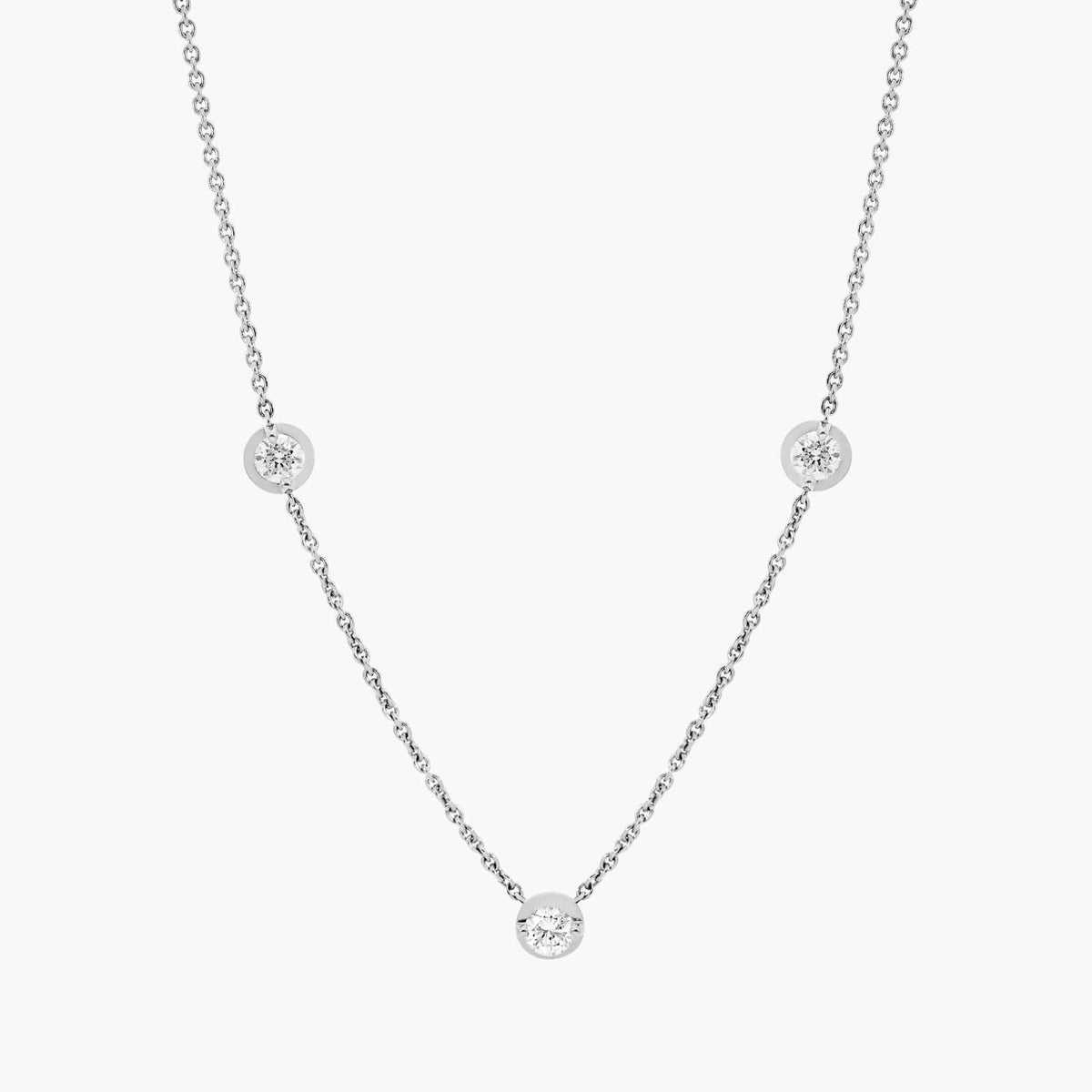 Carave Paris Three Diamond Station Necklace