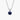 Carave Paris Midnight Sapphire Solitaire Necklace