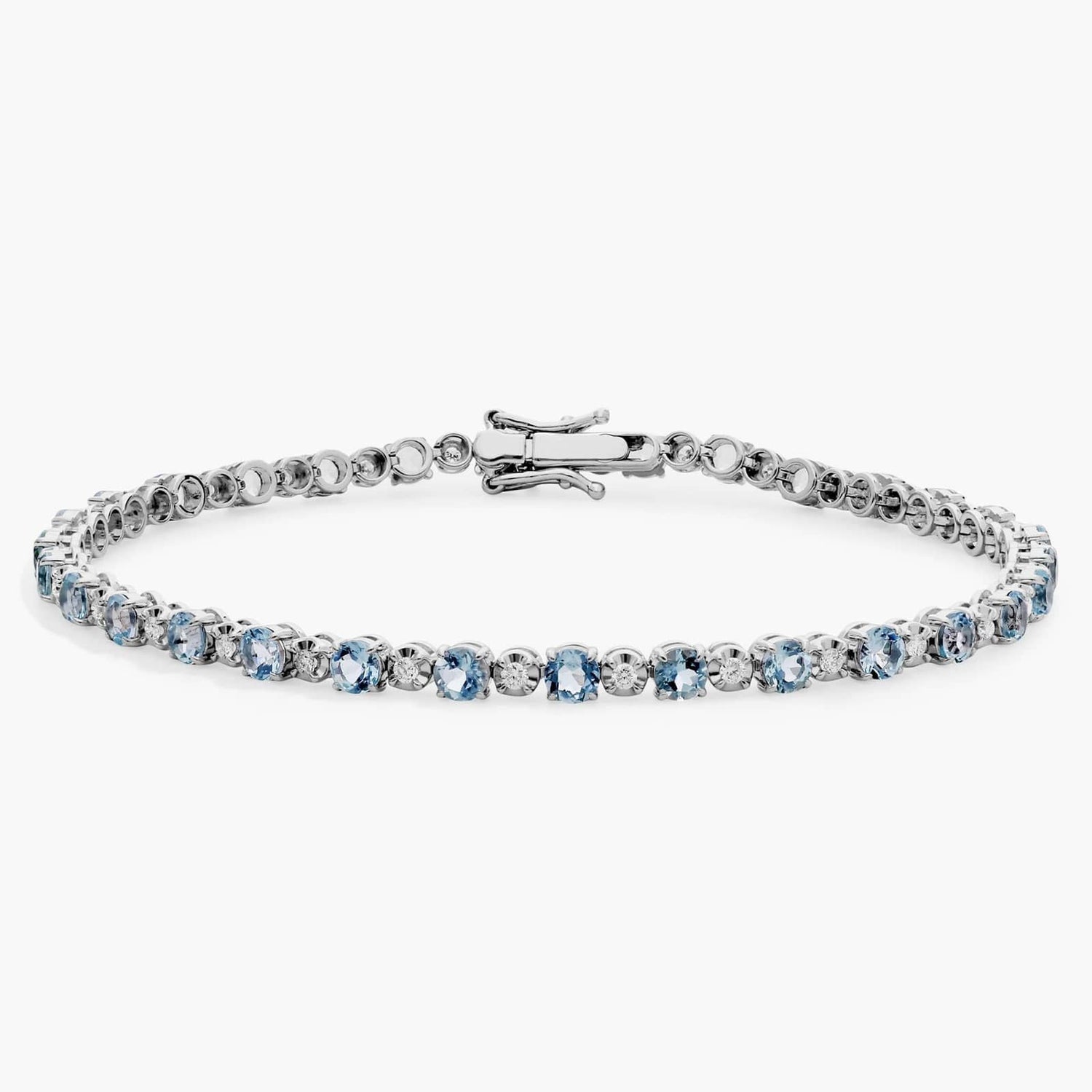 Carave Paris Blue Aquamarine Tennis Bracelet