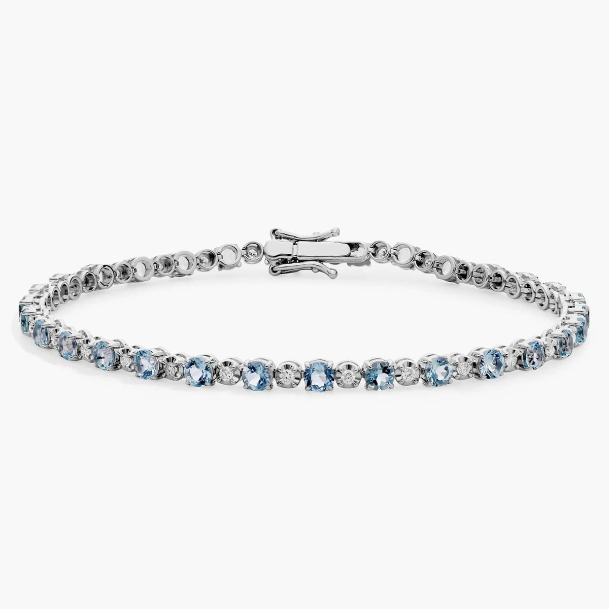 Carave Paris Blue Aquamarine Tennis Bracelet