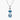 Carave Paris Emerald Cut Blue Gemstone Pendant Necklace
